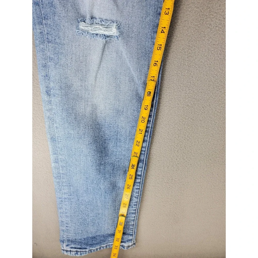 True Religion Geno Relaxed Slim Jeans Mens 38 Blue Distressed Ripped Denim